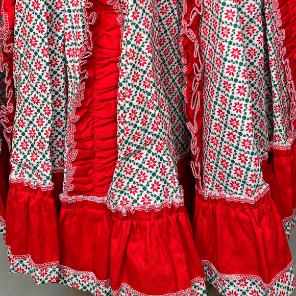 Vintage Holiday Holly Dancing skirt prairie cottagecore lolita dolly Holiday S - Picture 5 of 6